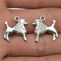 17x18mm 1.3g Multicolor Zinc Alloy Poodle Dog charm pendant for DIY necklace bracelet jewelry making