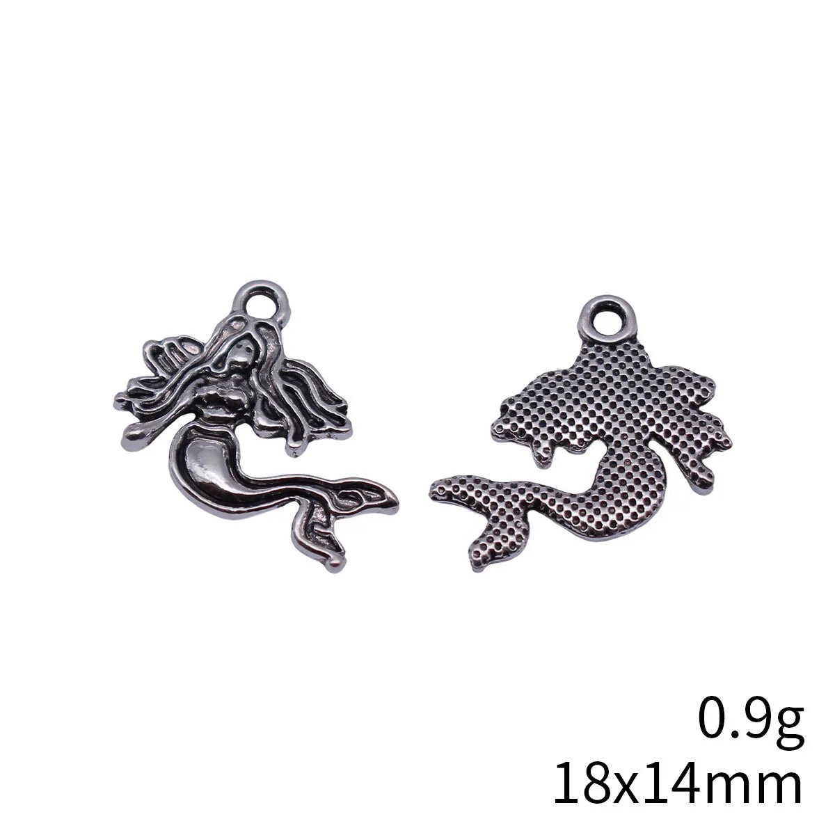 18x14mm 0.9g Multicolor Zinc Alloy Mermaid Charm Pendant for DIY Necklace Bracelet Earring Making