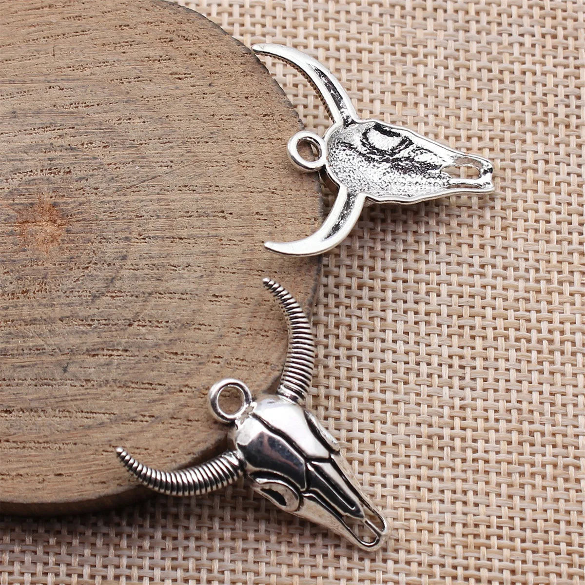31x27mm 2.4g Multicolor Zinc Alloy Bull Head Charm Pendant for DIY Necklace Bracelet Jewelry Making