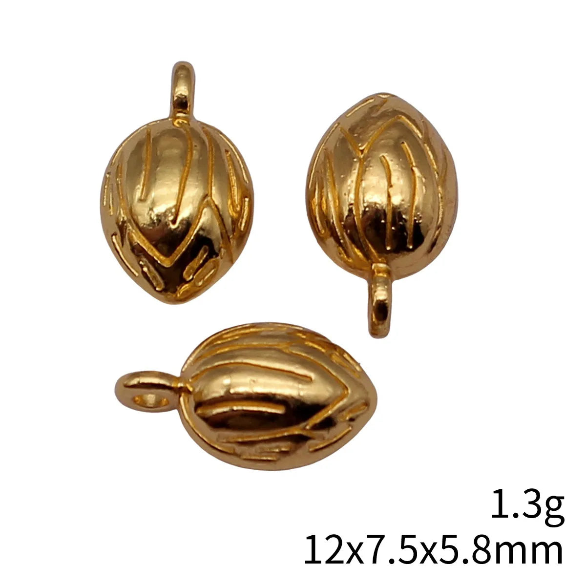 12x7.5x5.8mm 1.3g Bright Gold Zinc Alloy Lotus Bud Charm Pendant for DIY Necklace Bracelet Jewelry Making