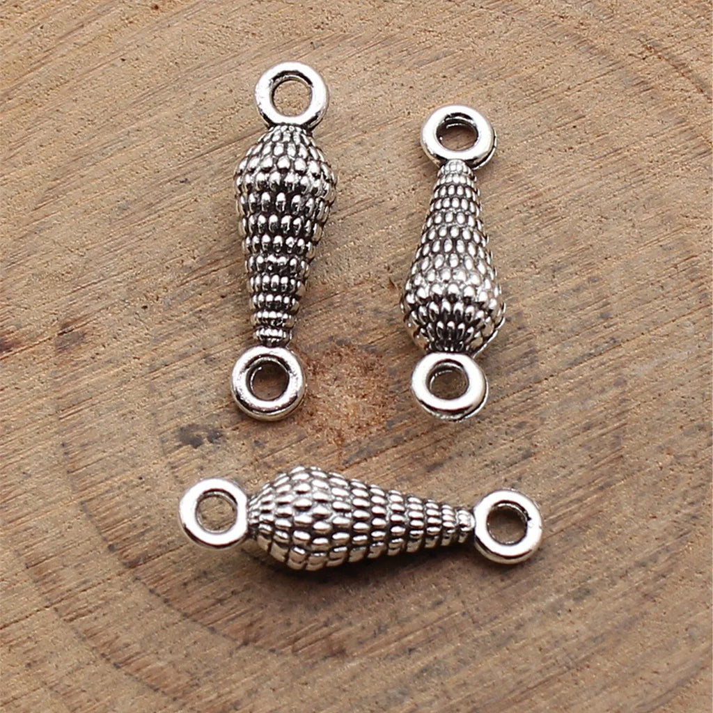 20x5.9mm 1.1g Antique Silver Zinc Alloy Teardrop Connector Charm for DIY Earrings Bracelet Making