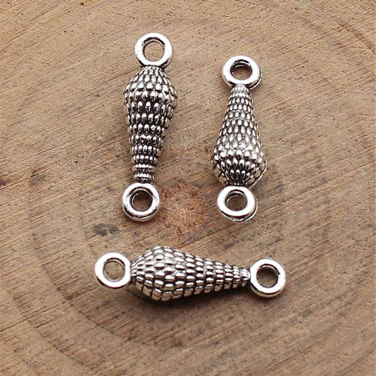 20x5.9mm 1.1g Antique Silver Zinc Alloy Teardrop Connector Charm for DIY Earrings Bracelet Making