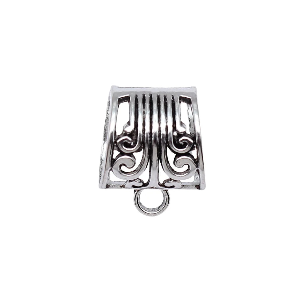 24x18x17mm 3.1g Antique Silver Zinc Alloy Flower Scarf Buckle Jewelry Finding for DIY Accessories
