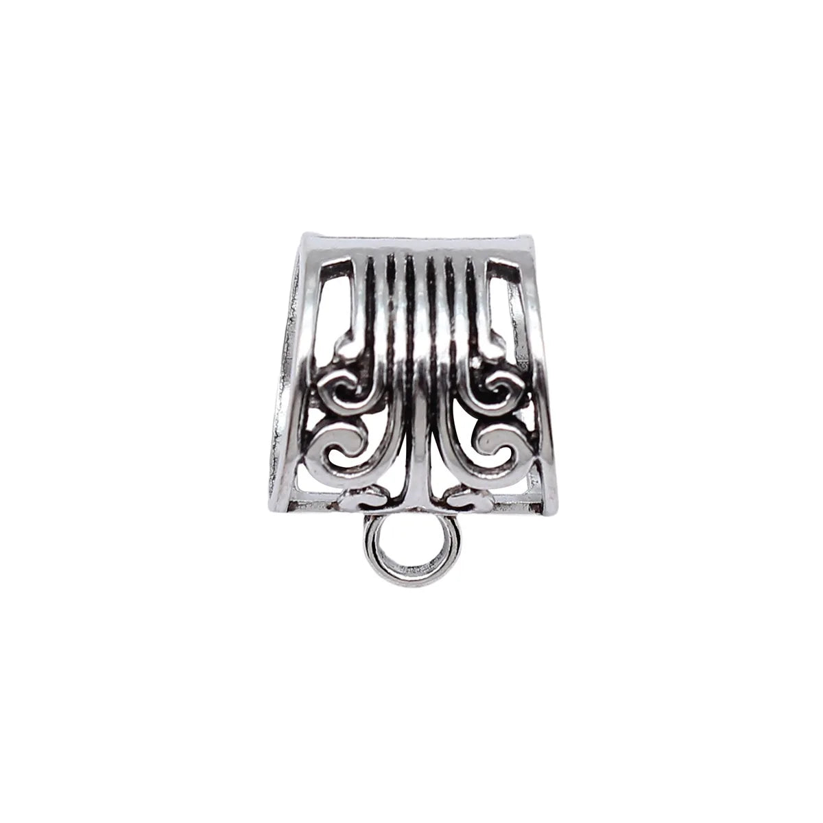 24x18x17mm 3.1g Antique Silver Zinc Alloy Flower Scarf Buckle Jewelry Finding for DIY Accessories