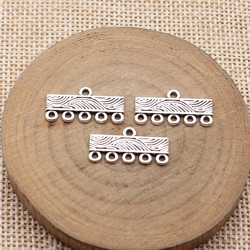 20x10mm 1.1g Antique Silver Zinc Alloy Earring Connector Charm Jewelry Findings for DIY Earrings