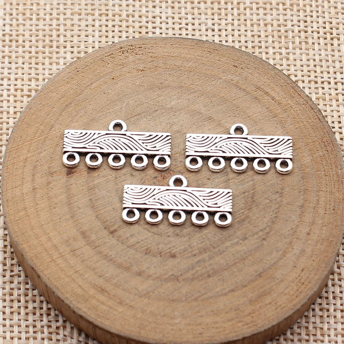 20x10mm 1.1g Antique Silver Zinc Alloy Earring Connector Charm Jewelry Findings for DIY Earrings