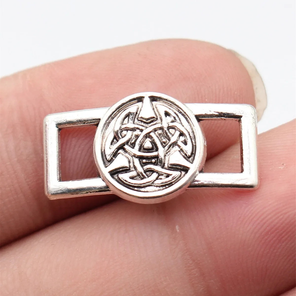 24x12mm 2g Antique Silver Zinc Alloy Celtic Knot Connector Charm for DIY Bracelet Making
