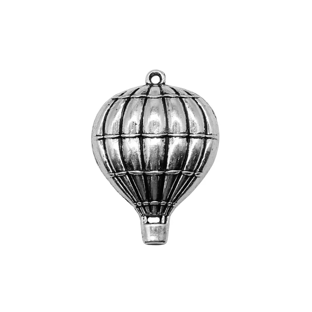 23x32mm 4.6g Antique Silver Zinc Alloy Hot Air Balloon Charm Pendant for DIY Necklace Jewelry Making