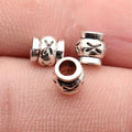 6.2x5.9x5.9mm 0.48g Antique Silver Zinc Alloy X Texture Spacer Beads for Bracelet Necklace Jewelry Making