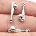 21x7.4mm 1.6g Antique Silver Zinc Alloy Baseball Bat charm pendant for DIY sports jewelry making