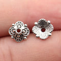 9.7x9.7x3.3mm 0.31g Antique Silver Zinc Alloy Flower Bead Caps Jewelry Findings for DIY Earrings Bracelets