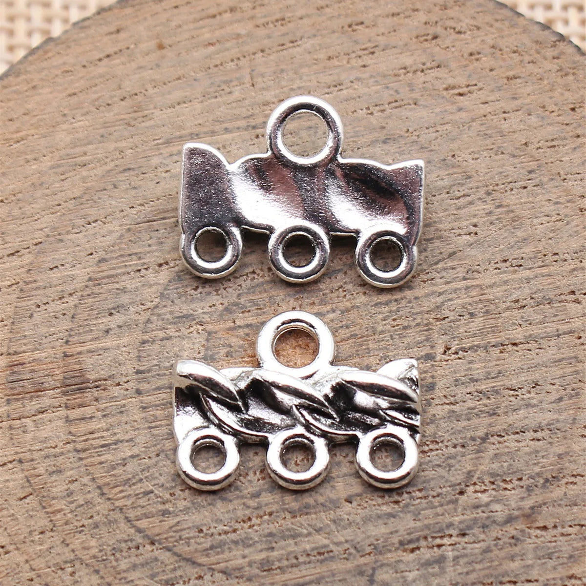 17x13mm 1.4g Antique Silver Zinc Alloy Earring Connector Charm Jewelry Findings for DIY Earrings