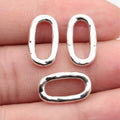 17x9.9mm 0.92g Antique Silver Zinc Alloy Hammered Oval Ring Connector Charm for DIY Bracelet Necklace