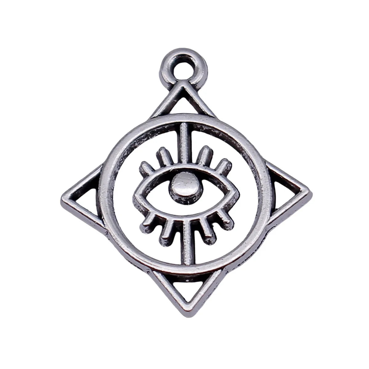 20x17mm 0.75g Antique Silver Zinc Alloy Diamond Eye Charm Pendant for DIY Necklace Bracelet Making
