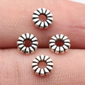 6.8x6.8x1.8mm 0.26g Multicolor Zinc Alloy Round Spacer Beads for DIY Bracelet Necklace Jewelry Making