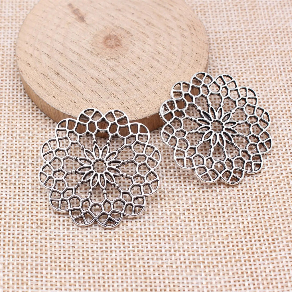 38x38mm 5.7g Multicolor Zinc Alloy Large Flower Charm Pendant for DIY Necklace Bracelet Jewelry Making