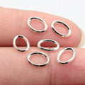 9.5x6.9x1.2mm 0.15g Antique Silver Zinc Alloy Small Oval Ring Connector Charm for DIY Bracelet Necklace Making