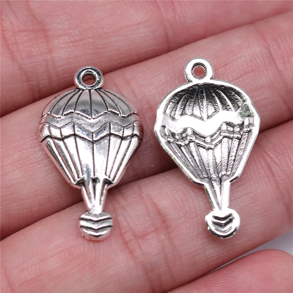 29x17mm 1.7g Multicolor Zinc Alloy Hot Air Balloon Charm Pendant for DIY Necklace Bracelet Making