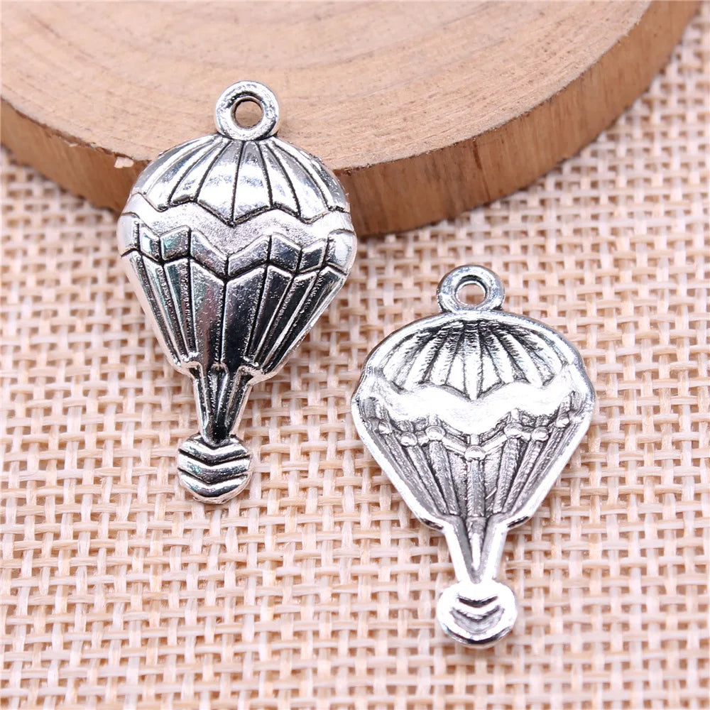 29x17mm 1.7g Multicolor Zinc Alloy Hot Air Balloon Charm Pendant for DIY Necklace Bracelet Making