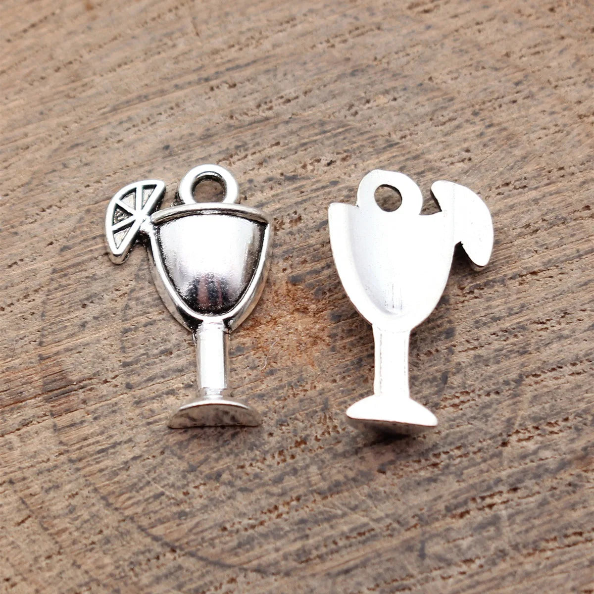 17x11mm 0.7g Antique Silver Zinc Alloy Orange Juice Cup Charm Pendant for Bracelet Necklace Making