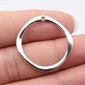 30x29mm 1.6g Multicolor Zinc Alloy Hollow Geometric Circle Ring Charm Pendant for DIY Necklace Earring Making