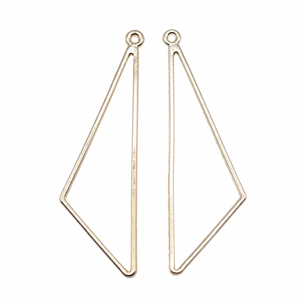 56x17mm 1.3g KC Gold Zinc Alloy Triangle Charm Pendant for DIY Necklace Bracelet Jewelry Making