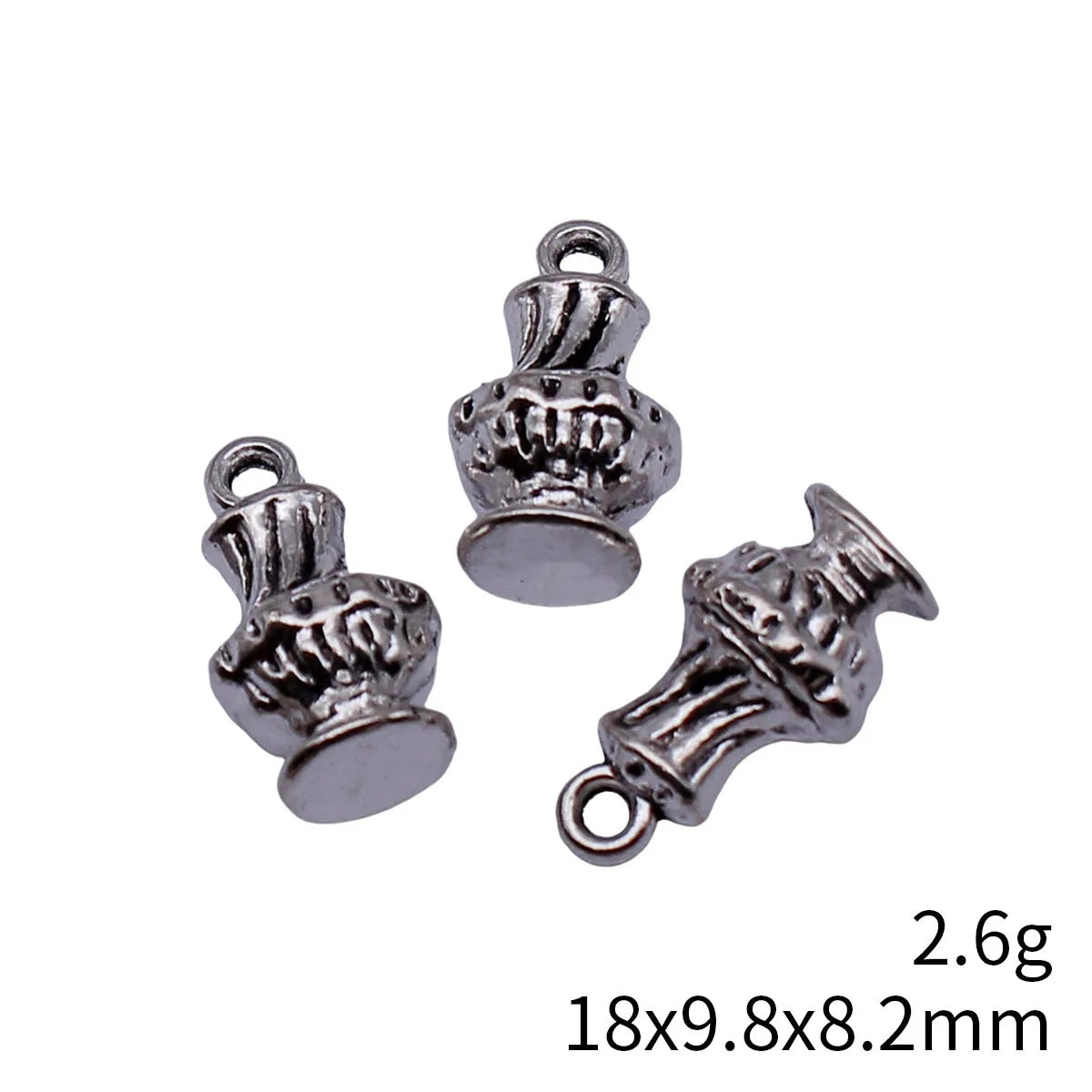 18x9.8x8.2mm 2.6g Antique Silver Zinc Alloy Santiago Pilgrim Censer Charm Pendant for DIY Religious Jewelry