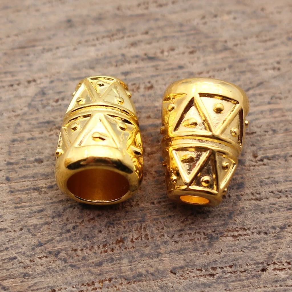 10x7.8x7.8mm 1g Multicolor Zinc Alloy Triangle Texture Tassel Caps Jewelry Findings for DIY Earrings
