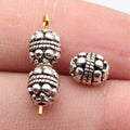 8x6.7x6.7mm 1.2g Antique Silver Zinc Alloy Dotted Spacer Beads Loose Metal Beads for DIY Jewelry Making