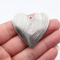 49x47x5.9mm 39.1g Antique Silver Zinc Alloy Wavy Heart Large Charm Pendant for DIY Necklace Making