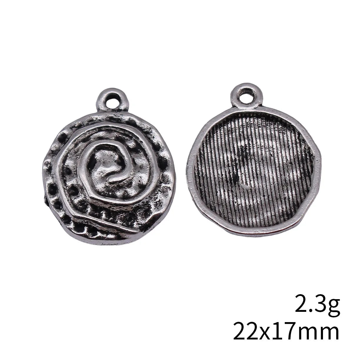 22x17mm 2.3g Multicolor Zinc Alloy Swirl Pattern Charm Pendant for DIY Bracelet Necklace Making