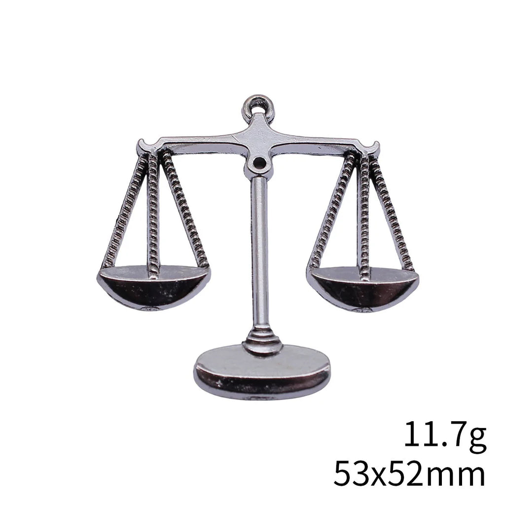 53x52mm 11.7g Antique Silver Zinc Alloy Balance Scale Charm Pendant for DIY Necklace Bracelet Making