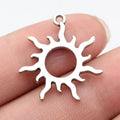 27x24mm 2g Antique Silver Zinc Alloy Sun Charm Pendant for DIY Bracelet Necklace Jewelry Making