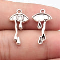 24x13mm 0.83g Antique Silver Zinc Alloy Teardrop Eye Charm Pendant for Necklace Bracelet DIY Jewelry