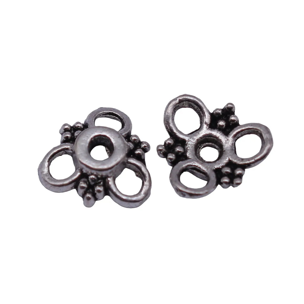 10x10x3mm 0.37g Antique Silver Zinc Alloy Flower Bead Caps for DIY Necklace Bracelet Jewelry Making