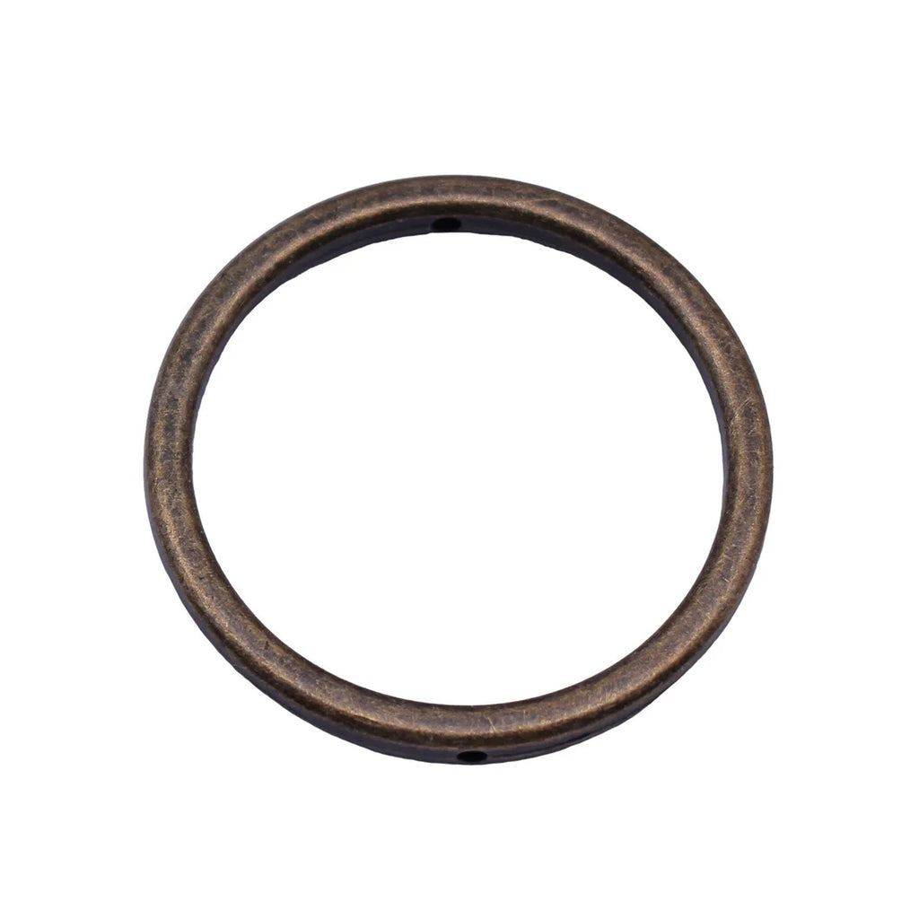 32x32mm 4.3g Antique Bronze Zinc Alloy Round Ring Connector Charm for DIY Earrings Jewelry Making