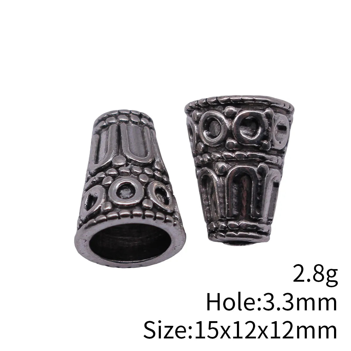 15x12x12mm 2.8g Antique Silver Zinc Alloy Cone Tassel Cap Bead End Jewelry Findings for DIY Accessories
