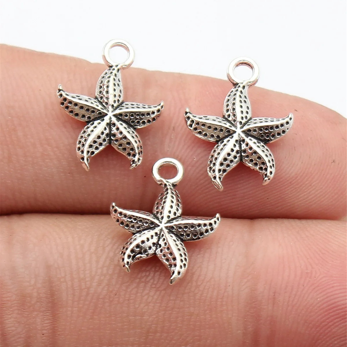 17x12mm 1g Multicolor Zinc Alloy Starfish Charm Pendant for DIY Necklace Bracelet Jewelry Making