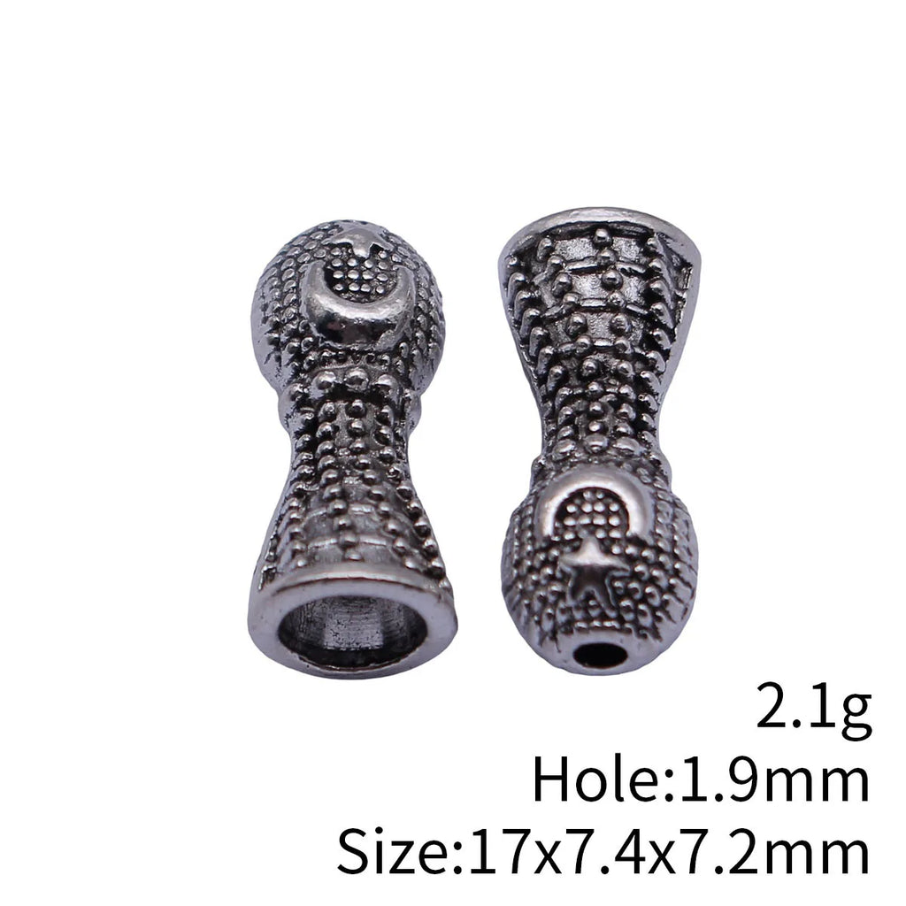 17x7.4x7.2mm 2.1g Multicolor Zinc Alloy Imam Prayer Beads Loose Metal Beads for Bracelet Jewelry Making
