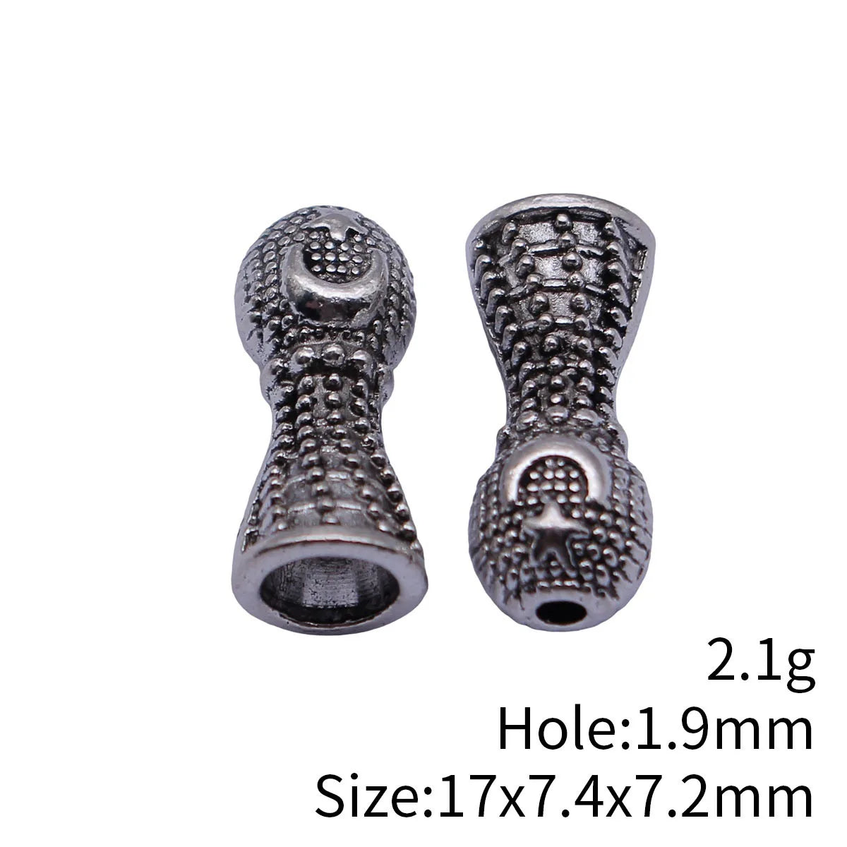 17x7.4x7.2mm 2.1g Multicolor Zinc Alloy Imam Prayer Beads Loose Metal Beads for Bracelet Jewelry Making