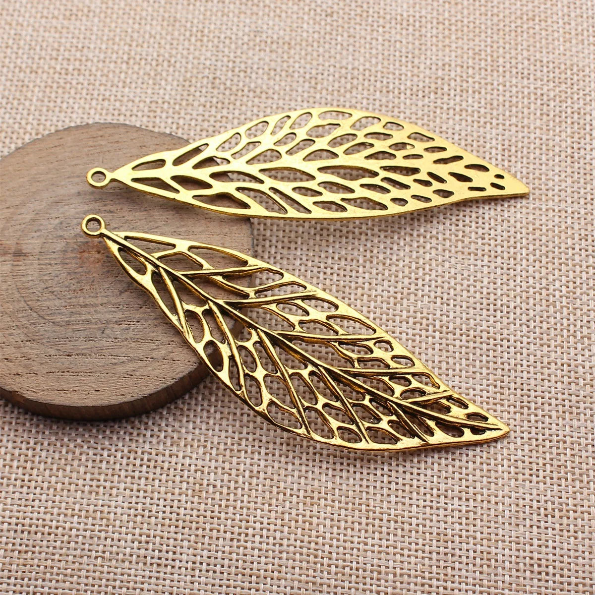 93x29mm 9.9g Multicolor Zinc Alloy Large Hollow Leaf Charm Pendant for DIY Necklace Jewelry Making