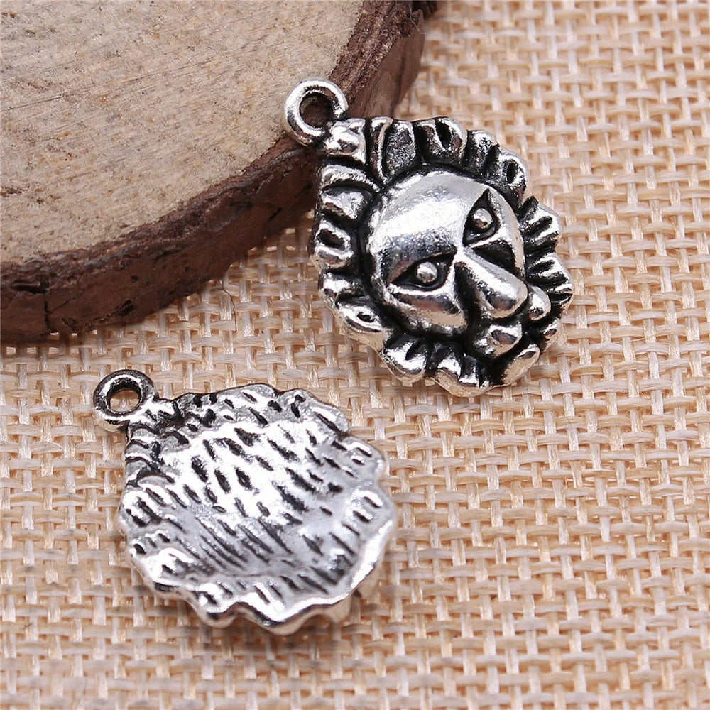 24x16mm 3.1g Antique Silver Zinc Alloy Lion Charm Pendant for DIY Necklace Bracelet Jewelry Making