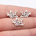 17x12mm 0.53g Antique silver zinc alloy Paper Crane connector charm for DIY jewelry making