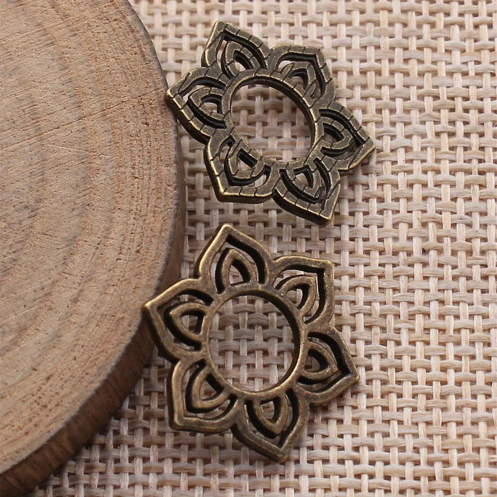 21x19mm 1.3g Multicolor Zinc Alloy Hollow Geometric Pattern Connector Charm for DIY Earrings Jewelry
