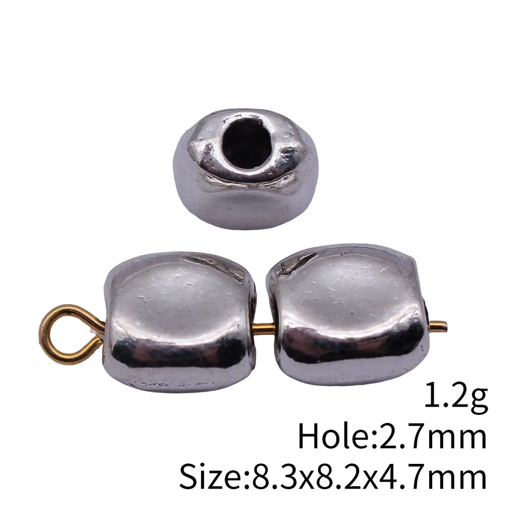 8.3x8.2x4.7mm 1.2g Multicolor Zinc Alloy Square Flat Spacer Beads Loose Metal Beads for DIY Bracelet Making