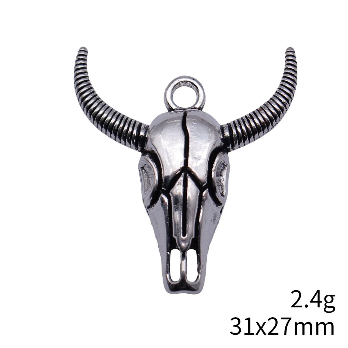 31x27mm 2.4g Multicolor Zinc Alloy Bull Head Charm Pendant for DIY Necklace Bracelet Jewelry Making