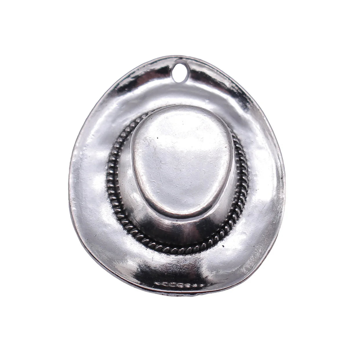 43x36x11mm 14.9g Antique Silver Zinc Alloy Cowboy Hat Charm Pendant for Western DIY Necklace Jewelry