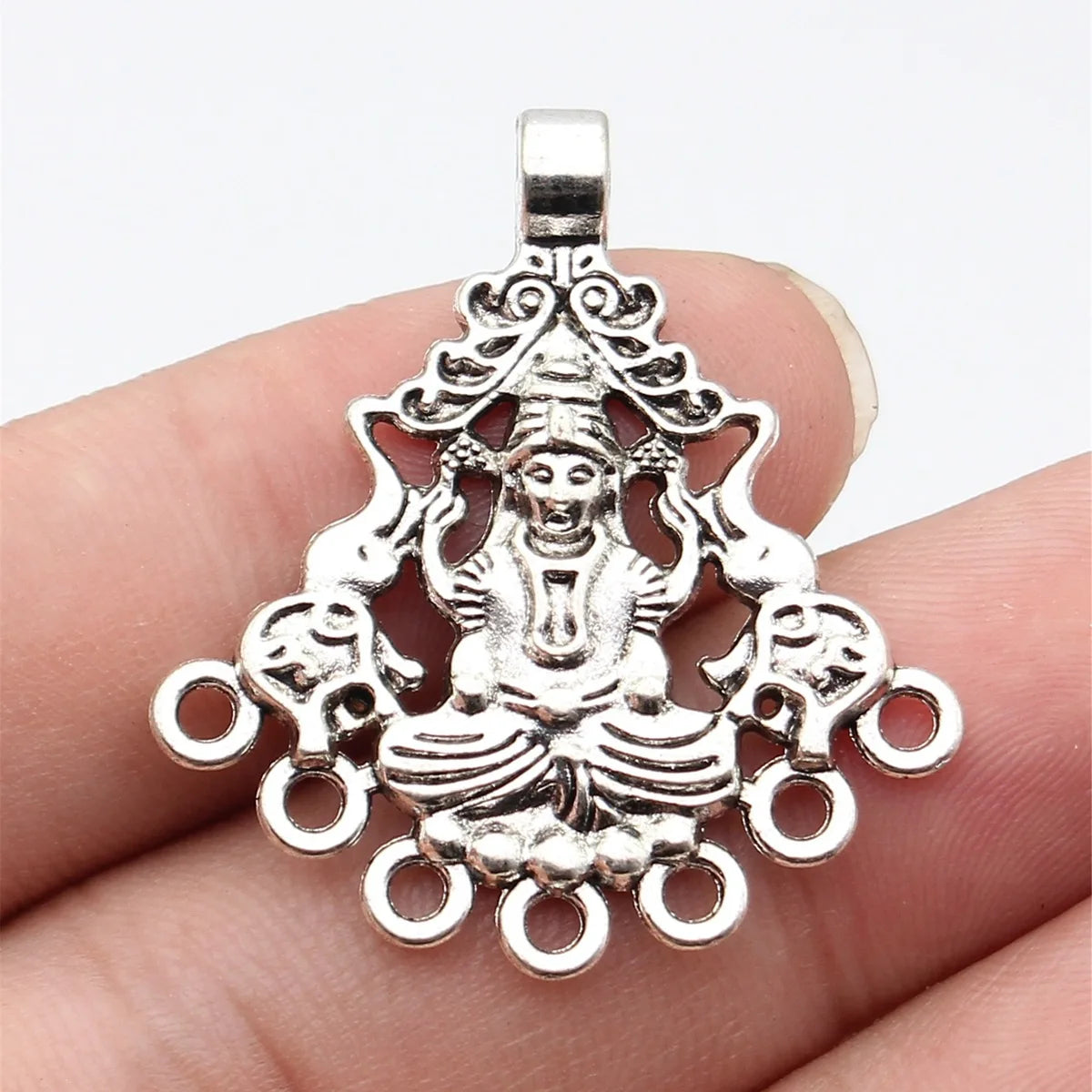 38x35mm 4.6g Multicolor Zinc Alloy Shiva Connector Charm Pendant for DIY Necklace Bracelet Jewelry