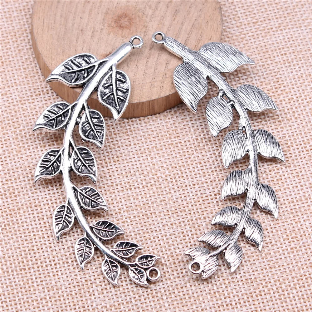 85x29mm 13.75g Antique Silver Zinc Alloy Tree Branch Connector Charm Pendant for DIY Jewelry Making