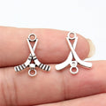 22x18mm 0.91g Antique Silver Zinc Alloy Ice Hockey Stick Connector Charm for DIY Bracelet Jewelry